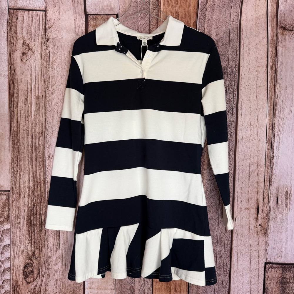 Stellah Polo Mini Dress Brighton Preppy Nautical Stripe‎ Petite Coastal XSP NWT